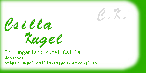 csilla kugel business card